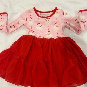 Festive Pink and Red Kids Dress